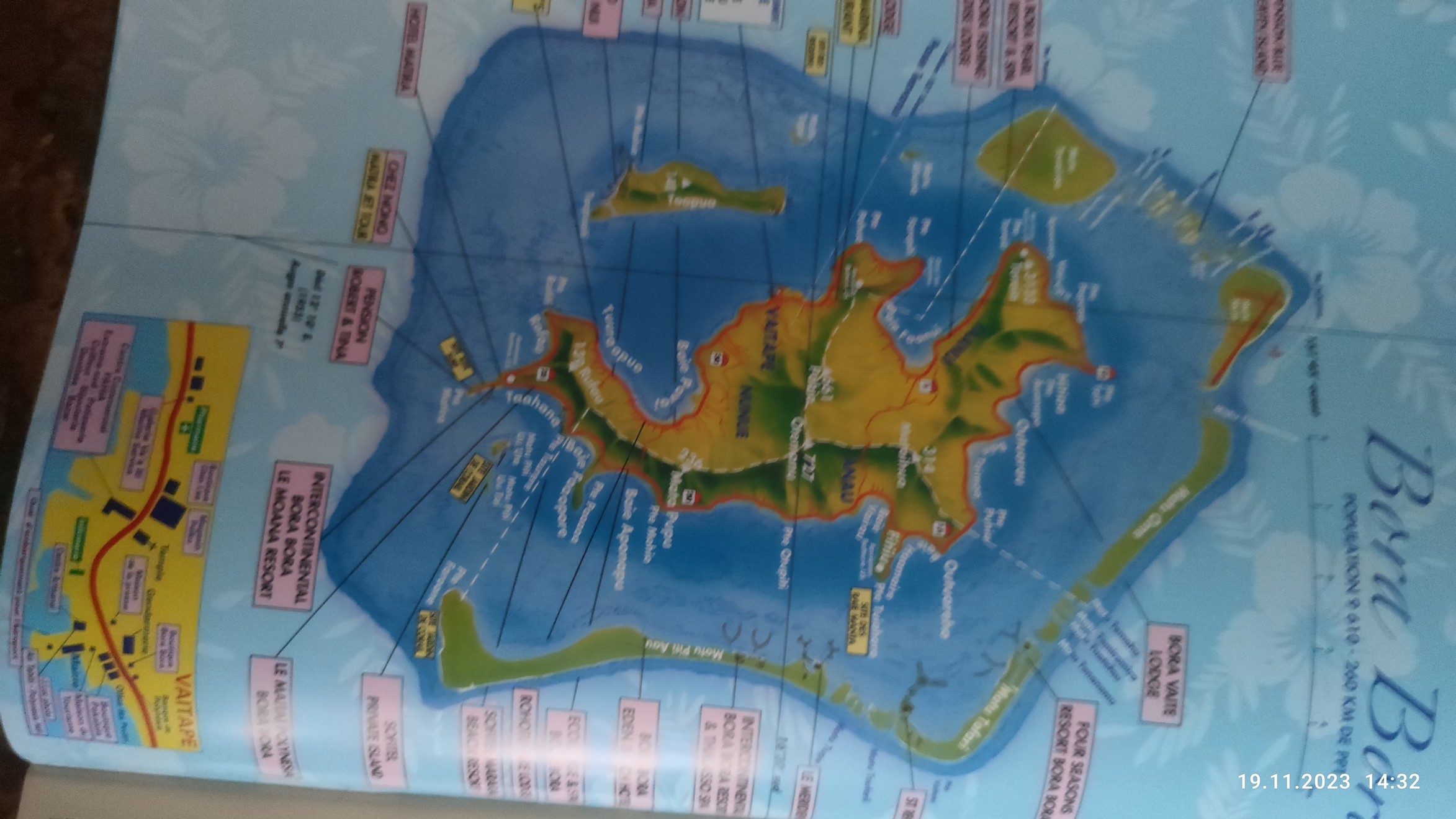 Bora-Bora map