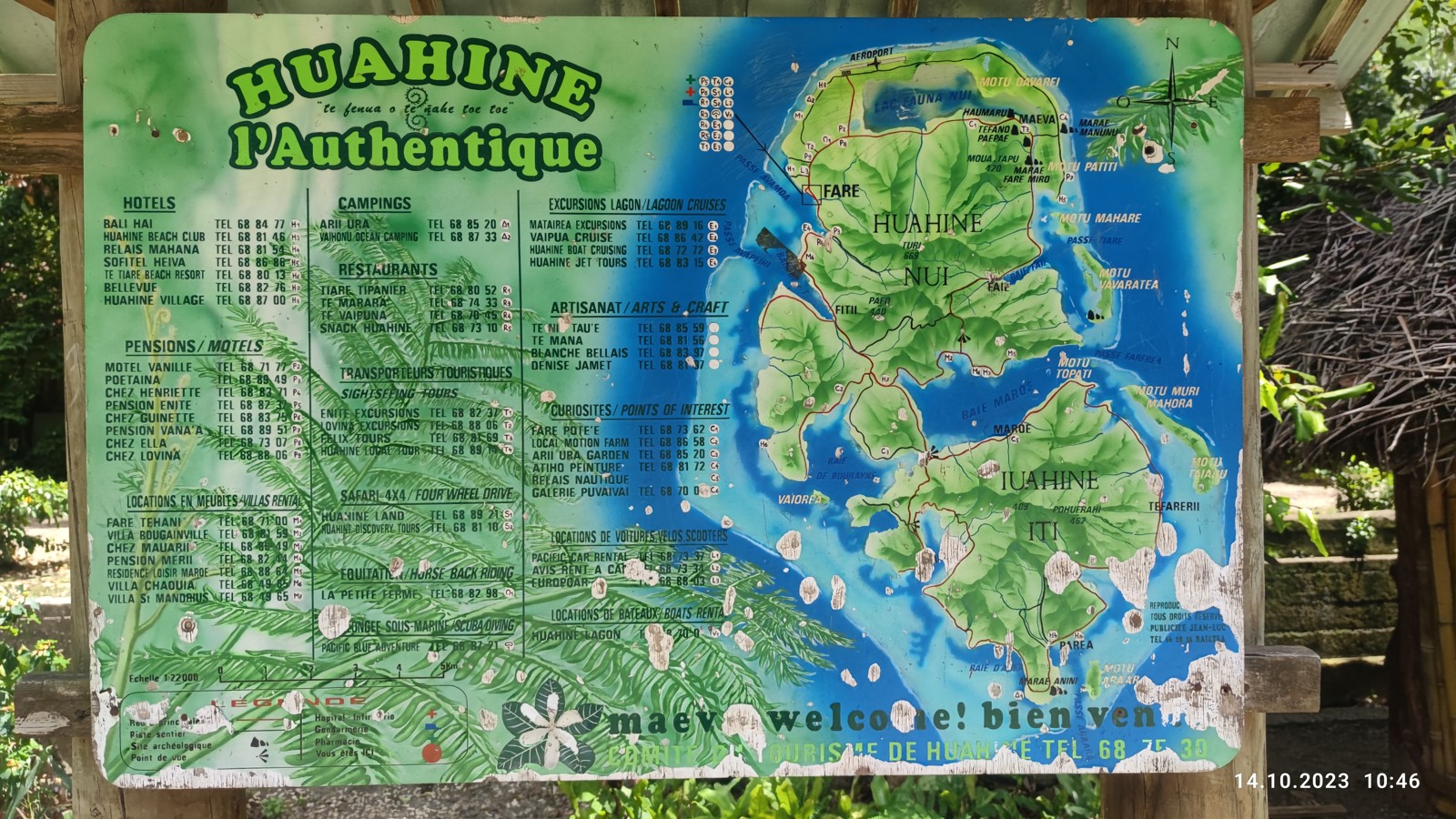 mapa Huahine